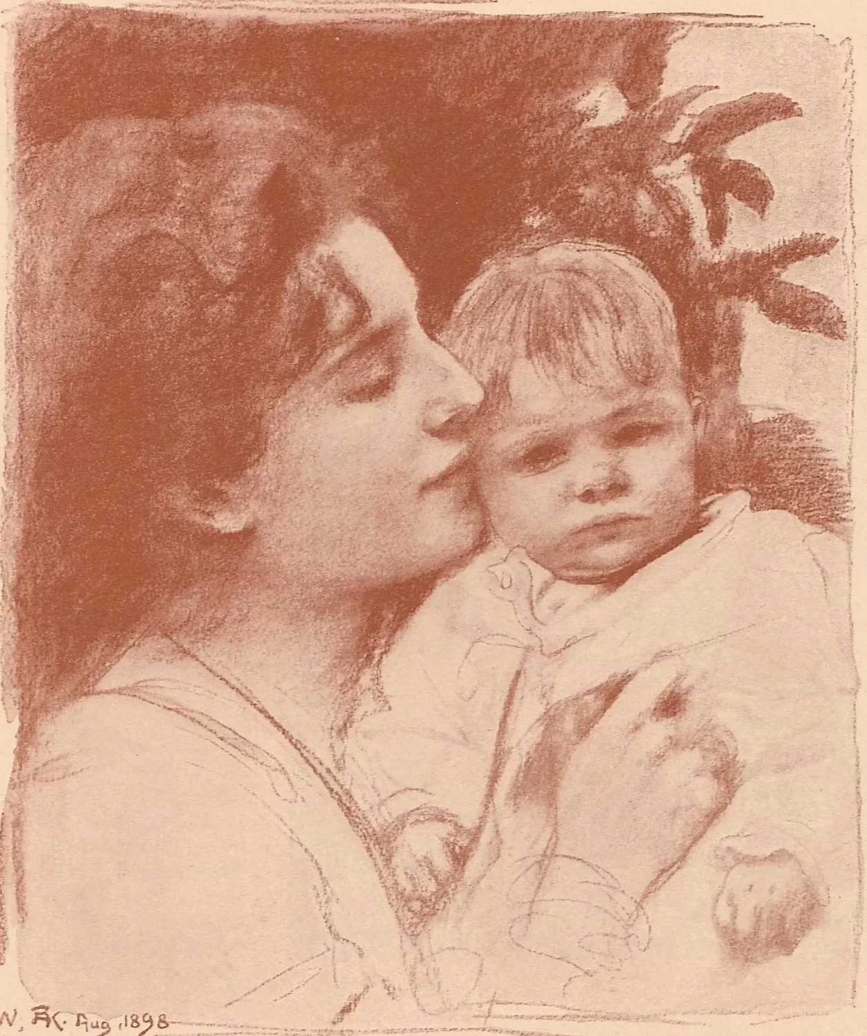 Frida Scotta con la figlia Doris, agosto 1898
